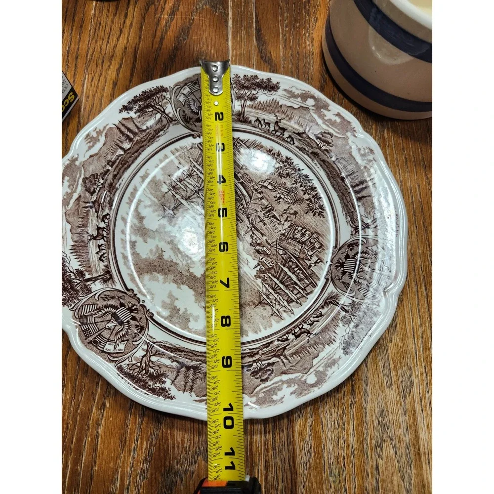 Royal Staffordshire American Legend J.&G Meakin England Brown Transferware Plate